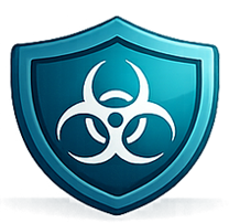 Bloodborne pathogens shield icon representing workplace compliance and safety certification training.