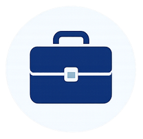 Briefcase icon representing workplace certification training and corporate preparedness programs.