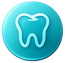 Dental certification icon representing professional training programs for dental offices, hygienists, assistants, and support teams.