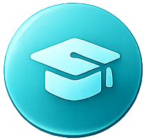 Graduation cap icon representing certification training programs for schools, colleges, educators, and childcare providers.