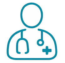 Healthcare instructor icon representing licensed medical professionals and expert training leadership.
