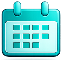 Flexible scheduling calendar icon for healthcare certification training