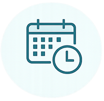 Flexible scheduling icon representing healthcare group certification training for organizations, teams, and medical professionals.