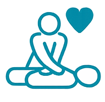 Hands-on CPR and emergency response training icon representing practical skills development.