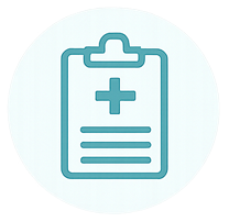 Healthcare certification clipboard icon representing professional medical training and certification programs