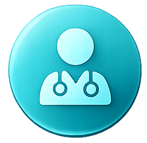 Healthcare professional icon representing certification training for physicians, nurses, medical assistants, and allied healthcare personnel.