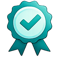 Nationally recognized healthcare certification badge icon