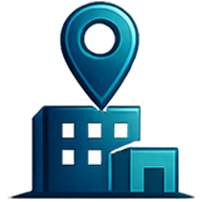 Building and location icon representing on-site certification training delivery.