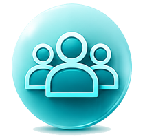 Group training icon representing healthcare teams, educational institutions, businesses, and organizational certification programs.