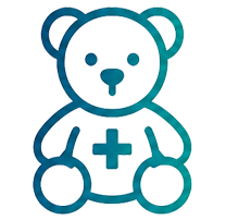 PALS pediatric certification icon represented by child healthcare support symbol