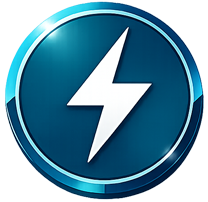 Glossy blue medical icon representing AED operation and automated external defibrillator certification.