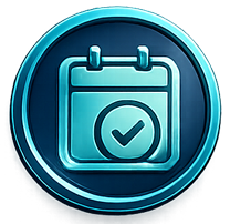 Premium glass effect calendar icon representing two-year CPR certification validity.