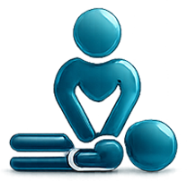 Hands-on CPR skills practice icon