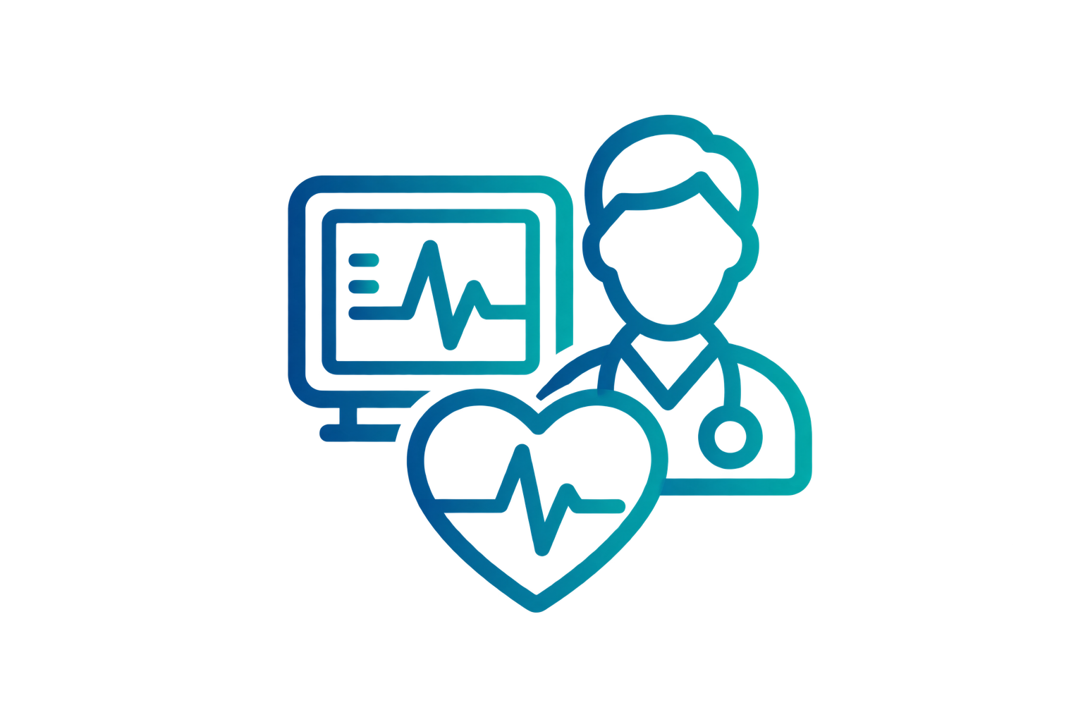 Advanced Cardiovascular Life Support icon representing cardiac monitoring, emergency cardiovascular care, and healthcare provider training.